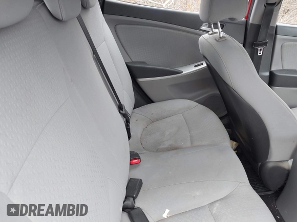 2012 Hyundai Accent SE with VIN KMHCU5AE8CU018361, listed as a IAAI auction lot 42050938 with 133,688 mi miles. Bid and sale history available at carsss.com. Image 8.