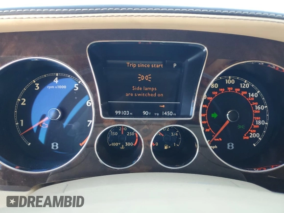 2012 Bentley Flying Spur z VIN SCBBP9ZAXCC076268, wystawiony jako Copart lot #77854304 z przebiegiem 99 103 mil mil oraz Czysty tytuł • Clean title. Historia ofert i sprzedaży dostępna na DreamBid. Obrazek 9.