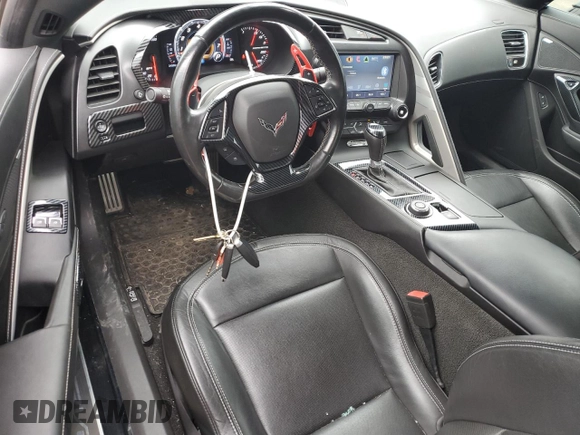 2017 Chevrolet Corvette Grand Sport 1LT with VIN 1G1YW2D79H5105602, listed as a Copart auction lot 42598795 with 34,380 mi miles and Salvage Title. Bid and sale history available at carsss.com. Image 8.