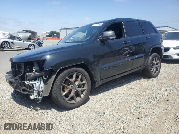 2021 Jeep Grand Cherokee Limited X with VIN 1C4RJEBG0MC713867, listed as a Copart auction lot 57474285 with 50,121 mi miles and Salvage title. Bid and sale history available at DreamBid. Image 1.