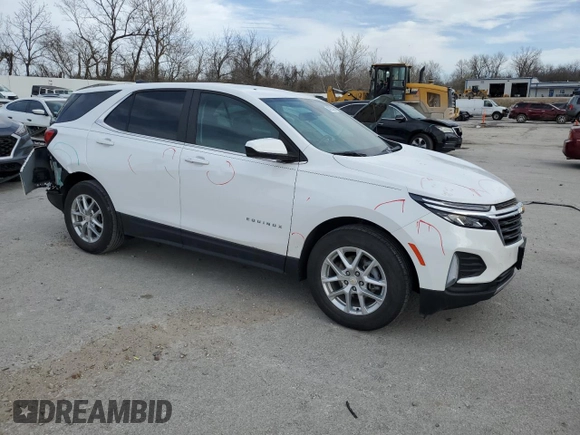 2022 Chevrolet Equinox LT with VIN 3GNAXKEV6NL309974, listed as a Copart auction lot 48933985 with 35,563 mi miles and Salvage Title. Bid and sale history available at DreamBid. Image 4.