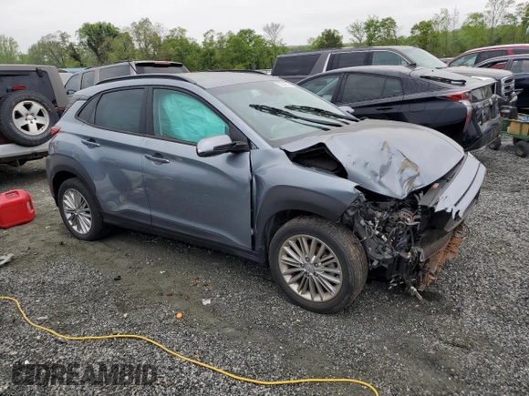 2021 Hyundai Kona SEL with VIN KM8K22AA9MU702799, listed as a Copart auction lot 52349725 with 45,980 mi miles and Salvage Title. Bid and sale history available at carsss.com. Image 4.