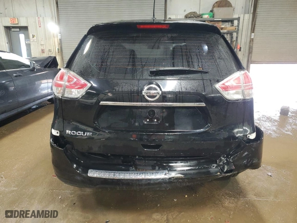 2015 Nissan Rogue S with VIN KNMAT2MT0FP542906, listed as a Copart auction lot 49078855 with 185,005 mi miles and Salvage Title. Bid and sale history available at carsss.com. Image 6.