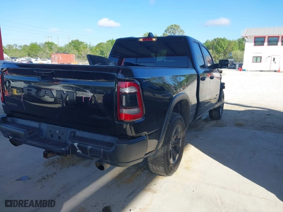 2019 Ram 1500 Rebel with VIN 1C6SRFET7KN831707, listed as a IAAI auction lot 41508675 with 107,334 mi miles. Bid and sale history available at carsss.com. Image 4.