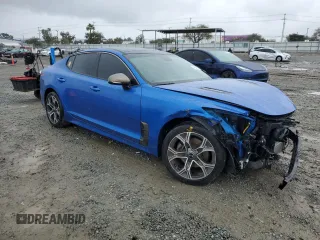2021 Kia Stinger GT-Line with VIN KNAE15LA8M6098246, listed as a Copart auction lot 49384585 with 62,583 mi miles and Salvage Title. Bid and sale history available at carsss.com. Image 4.