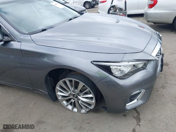 2021 Infiniti Q50 3.0t LUXE with VIN JN1EV7BR7MM751691, listed as a IAAI auction lot 41858239 with 37,948 mi miles. Bid and sale history available at carsss.com. Image 6.