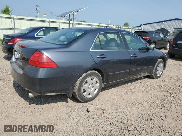 2007 Honda Accord LX with VIN 1HGCM56407A187500, listed as a Copart auction lot 58817065 with 51,020 mi miles and Salvage title. Bid and sale history available at DreamBid. Image 3.
