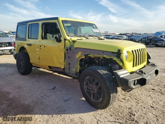 2024 Jeep Wrangler Sport S with VIN 1C4PJXDN2RW104171, listed as a Copart auction lot 86403394 with 14,838 mi miles and Salvage Title. Bid and sale history available at carsss.com. Image 4.