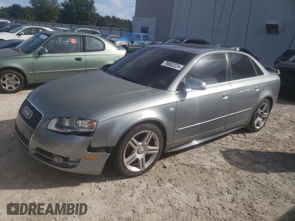 2005 Audi A4 2.0T with VIN WAUAF68E65A425372, listed as a Copart auction lot 79602224 with 111,305 mi miles and Salvage Title. Bid and sale history available at carsss.com. Image 1.
