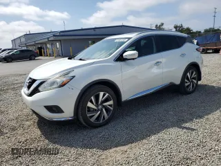 2015 Nissan Murano Platinum z VIN 5N1AZ2MG5FN245767, wystawiony jako Copart lot #52461245 z przebiegiem 159 341 mil mil oraz Czysty tytuł • Clean title. Historia ofert i sprzedaży dostępna na DreamBid. Obrazek 1.