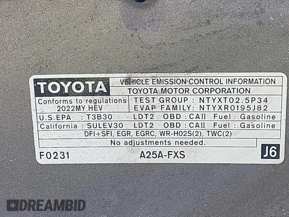 2022 Toyota Sienna LE с VIN 5TDKSKFC2NS047017, выставлен на аукционе IAAI как лот 42501101 с пробегом 155 942 миль миль и . История ставок и продаж доступна на DreamBid. Изображение 31.
