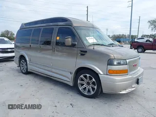 2017 GMC Savana Cargo Van with VIN 1GTW7AFG8H1120201, listed as a IAAI auction lot 41596866 with 1 mi miles. Bid and sale history available at carsss.com. Image 1.