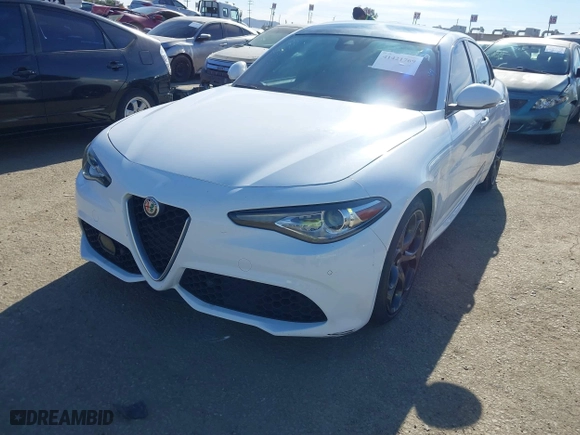 2019 Alfa Romeo Giulia Ti with VIN ZARFAMBN0K7606230, listed as a IAAI auction lot 41421769 with 69,274 mi miles. Bid and sale history available at carsss.com. Image 2.