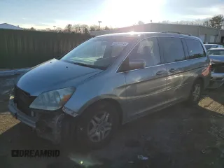 2007 Honda Odyssey EX with VIN 5FNRL38477B032284, listed as a Copart auction lot 42207095 with 190,362 mi miles and Salvage Title. Bid and sale history available at carsss.com. Image 1.