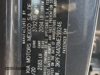 2021 Kia Forte LXS with VIN 3KPF24AD8ME299246, listed as a Copart auction lot 51917355 with 39,295 mi miles and Salvage Title. Bid and sale history available at carsss.com. Image 13.