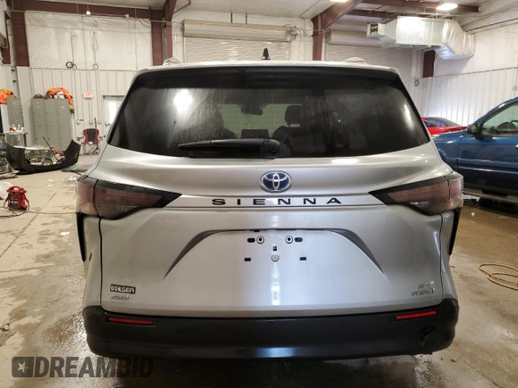 2023 Toyota Sienna XLE with VIN 5TDJSKFC3PS093292, listed as a Copart auction lot 81613604 with 0 mi miles and Salvage Title. Bid and sale history available at carsss.com. Image 6.
