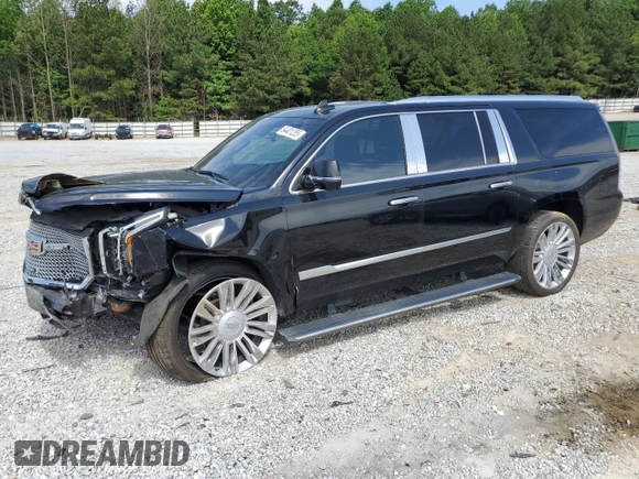 2018 Cadillac Escalade ESV Platinum z VIN 1GYS4KKJXJR360303, wystawiony jako Copart lot #54401285 z przebiegiem 94 802 mil mil oraz Szkody całkowita. Historia ofert i sprzedaży dostępna na DreamBid. Obrazek 1.
