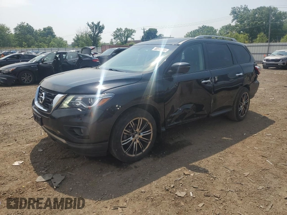 2018 Nissan Pathfinder Platinum with VIN 5N1DR2MM8JC612801, listed as a Copart auction lot 60176455 with 77,614 mi miles and Salvage title. Bid and sale history available at DreamBid. Image 1.