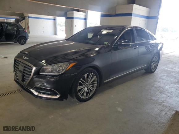 2018 Genesis G80 3.8L with VIN KMHGN4JEXJU232208, listed as a Copart auction lot 68684034 with 86,183 mi miles and Salvage Title. Bid and sale history available at carsss.com. Image 1.