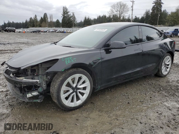 2023 Tesla Model 3 Long Range with VIN 5YJ3E1EB9PF607217, listed as a Copart auction lot 50103645 with 82,198 mi miles and Salvage Title. Bid and sale history available at DreamBid. Image 1.