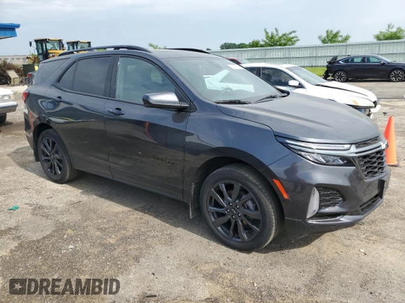 2023 Chevrolet Equinox RS z VIN 3GNAXWEG6PS156482, wystawiony jako Copart lot #59877795 z przebiegiem 64 924 mil mil oraz Szkoda całkowita • Salvage title. Historia ofert i sprzedaży dostępna na DreamBid. Obrazek 4.