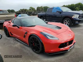 2017 Chevrolet Corvette Grand Sport 2LT with VIN 1G1YX2D77H5111816, listed as a Copart auction lot 74997504 with 19,891 mi miles and Non Repairable. Bid and sale history available at carsss.com. Image 4.
