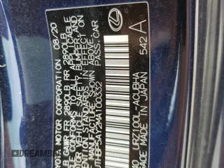 2021 Lexus LC 500h с VIN JTHBP5AY2MA100332, выставлен на аукционе Copart как лот 56463145 с пробегом 33 589 миль миль и Списание • Salvage title. История ставок и продаж доступна на DreamBid. Изображение 12.