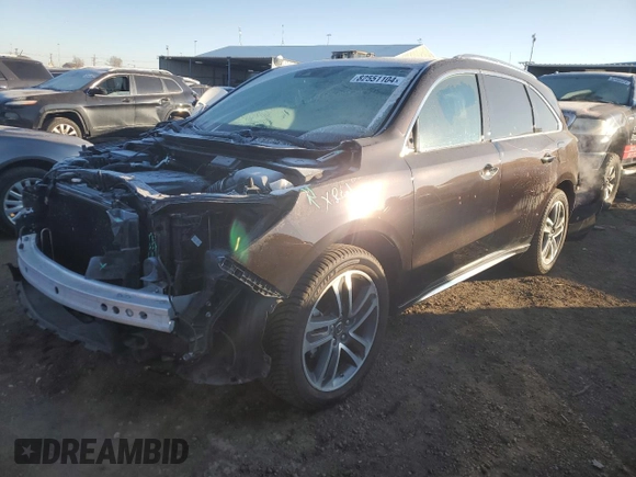 2018 Acura MDX Advance with VIN 5J8YD4H87JL009014, listed as a Copart auction lot 82551104 with 76,966 mi miles and Salvage Title. Bid and sale history available at carsss.com. Image 1.