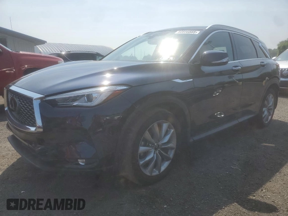 2021 Infiniti QX50 Essential z VIN 3PCAJ5CBXMF118608, wystawiony jako Copart lot #60856885 z przebiegiem 31 040 mil mil oraz Czysty tytuł • Clean title. Historia ofert i sprzedaży dostępna na DreamBid. Obrazek 1.