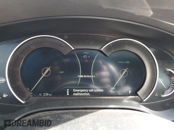 2019 BMW 5 Series M550i xDrive with VIN WBAJB9C56KB288170, listed as a Copart auction lot 54415635 with Not provided miles and Non repairable. Bid and sale history available at DreamBid. Image 9.