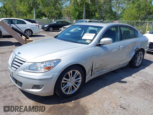 2011 Hyundai Genesis with VIN KMHGC4DF4BU130348, listed as a IAAI auction lot 41816459 with 151,650 mi miles and . Bid and sale history available at DreamBid. Image 2.