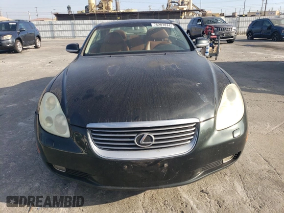 2004 Lexus SC 430 with VIN JTHFN48Y440056668, listed as a Copart auction lot 75207874 with 189,786 mi miles and Clean Title. Bid and sale history available at DreamBid. Image 5.