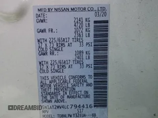 2020 Nissan Rogue SV z VIN 5N1AT2MV4LC794416, wystawiony jako Copart lot #55409355 z przebiegiem 53 389 mil mil oraz Szkoda całkowita • Salvage title. Historia ofert i sprzedaży dostępna na DreamBid. Obrazek 13.