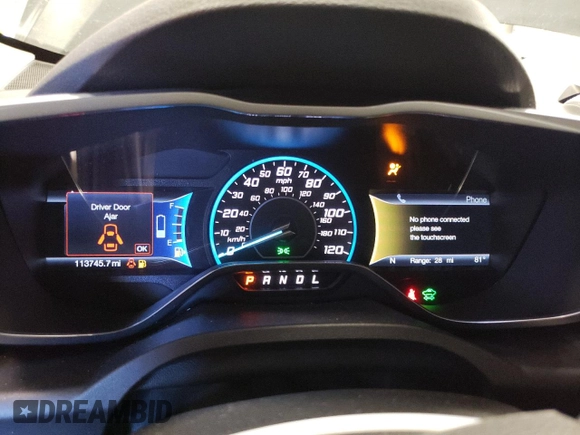 2017 Ford C-Max Energi Titanium with VIN 1FADP5FU2HL104395, listed as a Copart auction lot 58899174 with 113,745 mi miles and Salvage Title. Bid and sale history available at carsss.com. Image 9.