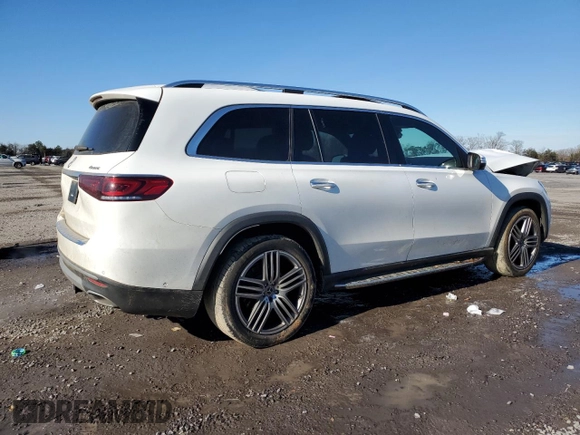 2022 Mercedes-Benz GLS 450 with VIN 4JGFF5KE5NA668145, listed as a Copart auction lot 89244035 with 48,003 mi miles and Salvage Title. Bid and sale history available at DreamBid. Image 3.