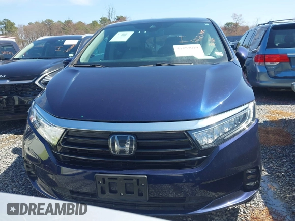 2022 Honda Odyssey EX-L with VIN 5FNRL6H7XNB061061, listed as a IAAI auction lot 41257019 with 52,194 mi miles and . Bid and sale history available at DreamBid. Image 12.