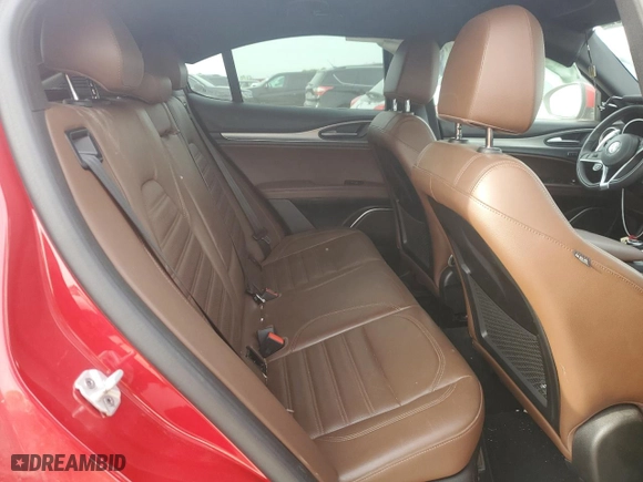 2019 Alfa Romeo Stelvio Ti Sport with VIN ZASPAKBN3K7C43268, listed as a Copart auction lot 49808585 with 0 mi miles and Salvage Title. Bid and sale history available at carsss.com. Image 10.