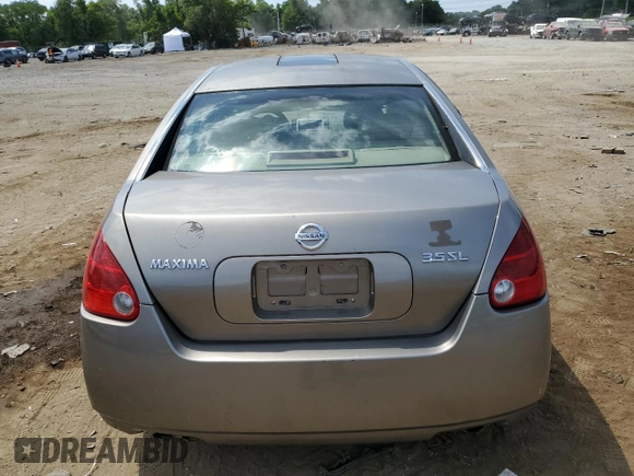 2004 Nissan Maxima SL with VIN 1N4BA41E24C907575, listed as a Copart auction lot 59956394 with 204,734 mi miles and Salvage Title. Bid and sale history available at DreamBid. Image 6.