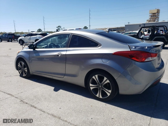 2013 Hyundai Elantra Coupe GS with VIN KMHDH6AE6DU012848, listed as a Copart auction lot 49141105 with 182,708 mi miles and Salvage Title. Bid and sale history available at carsss.com. Image 2.