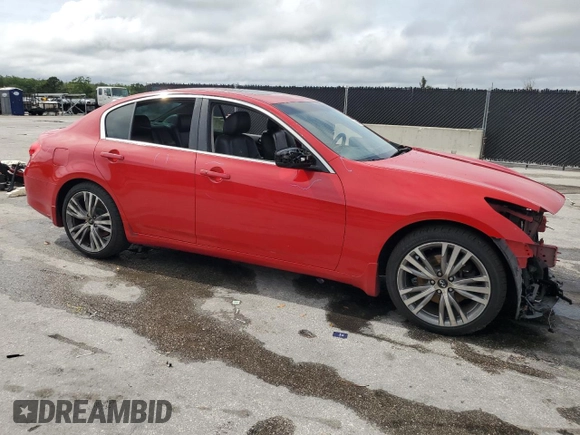 2013 Infiniti G37 Journey with VIN JN1CV6AP7DM303064, listed as a Copart auction lot 56461445 with 110,465 mi miles and Salvage title. Bid and sale history available at DreamBid. Image 4.