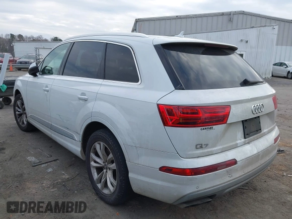 2019 Audi Q7 Premium Plus with VIN WA1LHAF79KD033844, listed as a IAAI auction lot 41431801 with 108,165 mi miles and . Bid and sale history available at DreamBid. Image 3.