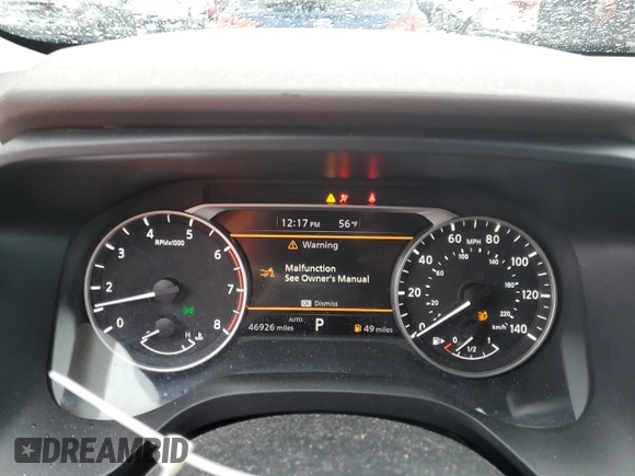 2023 Nissan Rogue S with VIN 5N1BT3ABXPC804814, listed as a Copart auction lot 57279825 with 46,926 mi miles and Salvage title. Bid and sale history available at DreamBid. Image 9.