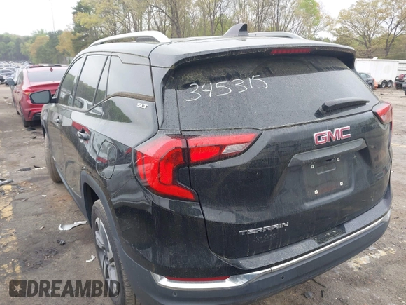 2019 GMC Terrain SLT with VIN 3GKALPEV1KL345315, listed as a IAAI auction lot 41919032 with 105,614 mi miles. Bid and sale history available at carsss.com. Image 3.