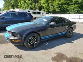 2008 Ford Mustang Deluxe with VIN 1ZVHT80N385119368, listed as a Copart auction lot 61822335 with 141,709 mi miles and Salvage title. Bid and sale history available at DreamBid. Image 1.
