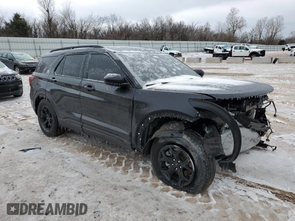 2023 Ford Explorer Timberline with VIN 1FMSK8JH8PGA92543, listed as a Copart auction lot 44744075 with 23,154 mi miles and Salvage Title. Bid and sale history available at carsss.com. Image 4.