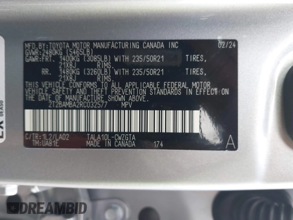 2024 Lexus RX 350 с VIN 2T2BAMBA2RC032577, выставлен на аукционе IAAI как лот 41422947 с пробегом 16 644 миль миль и . История ставок и продаж доступна на DreamBid. Изображение 9.