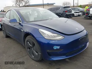 2020 Tesla Model 3 Long Range with VIN 5YJ3E1EB9LF744684, listed as a IAAI auction lot 41805065 with 92,123 mi miles. Bid and sale history available at carsss.com. Image 1.