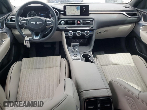 2023 Genesis G70 3.3T with VIN KMTG54TE8PU118039, listed as a Copart auction lot 67553654 with 7,515 mi miles and Salvage Title. Bid and sale history available at carsss.com. Image 8.