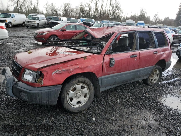 1999 Subaru Forester L with VIN JF1SF6351XG730184, listed as a Copart auction lot 46550325 with 0 mi miles and Salvage Title. Bid and sale history available at carsss.com. Image 1.