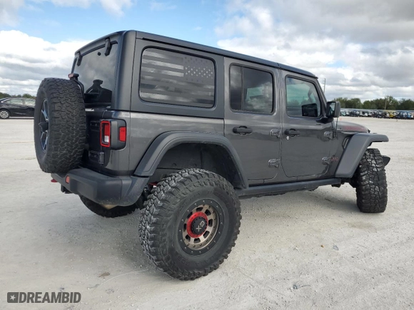 2018 Jeep Wrangler Unlimited Rubicon with VIN 1C4HJXFG7JW120289, listed as a Copart auction lot 85274754 with 94,117 mi miles and Salvage Title. Bid and sale history available at carsss.com. Image 3.